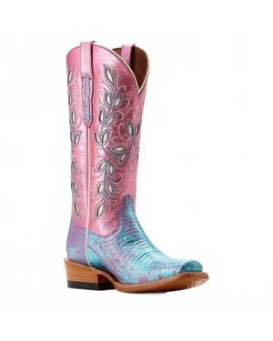 Ariat Futurity Silk Irridescent Lizard Western Boot - Blue
