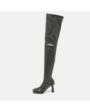 Jacquemus Leather Over The Knee Boots - Black