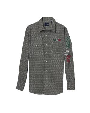 Wrangler Western Mexico Snap Down Long Sleeves - Gray