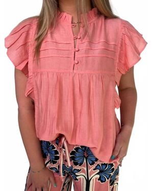 Ollari Millie Chic Blouse - Red