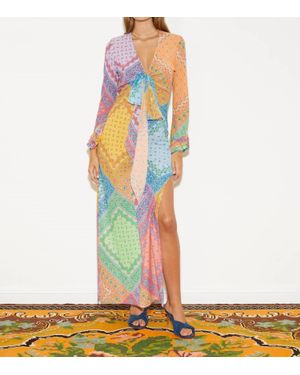 BOTEH Bon Bon Sheer Tie Front Bias Dress - White