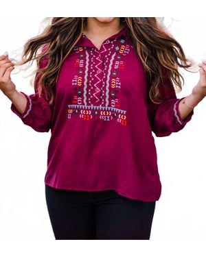 Layerz Clothing Abstract Embroidered Blouse