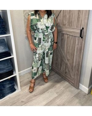 Ces Femme Paisley Print Summer Jumpsuit - Multicolor
