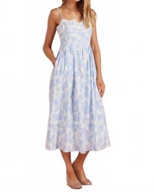 Strut & Bolt Crochet Lace Midi Dress - Blue