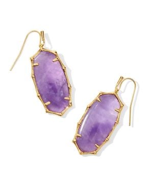 Kendra Scott Elle Bamboo Frame Drop Earrings - Purple