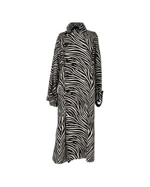 JOSEPH Stafford Zebra Print Coat - Black