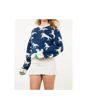 Thml Horse Sweater - Blue