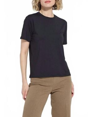 Lyssé Perfect Box-Cut Tee - Blue