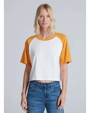 ASKK NY Short Sleeve Baseball Tee - White