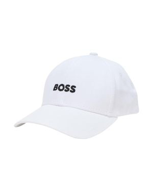 BOSS Zed Center Logo Cotton Baseball Cap - White