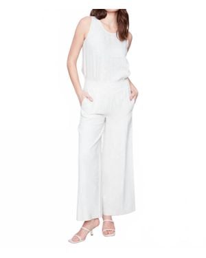 Charlie b Solid Elastic Waist Pull On Pant - White