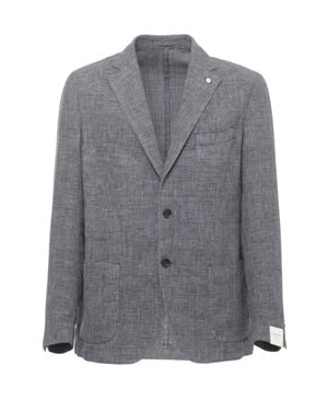 Lubiam Classic Lapel Blazer - Gray