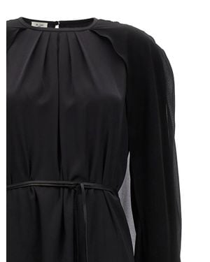 DI.LA3 PARI' Di. La3 Pari' Silk Long Dress - Black