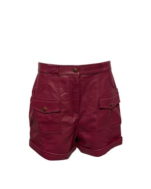PHILOSOPHY BY LORENZO SERAFINI Philosophy Di Lorenzo Serafini Faux Leather Shorts - Red