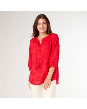 Coco + Carmen Hattie V Neck Top With Embroidered Star