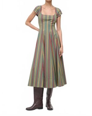 STAUD Wells Short Sleeved Dress - Natural