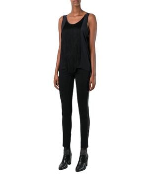 Barbara Bui Silk Fringe Top - Black