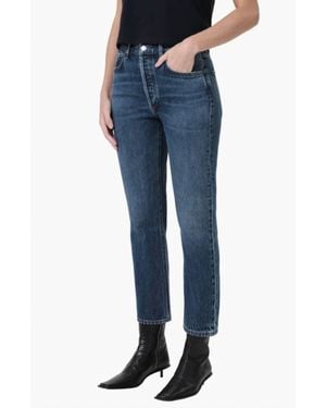 Agolde Riley Crop Jeans - Blue