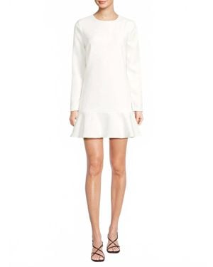The Kooples Cutout Mini Peplum Dress - White