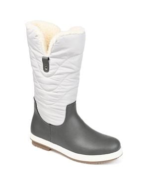 Journee Collection Pippah Mid Calf Snow Boots Gal1195 - Gray