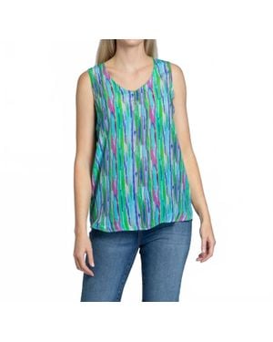Apny V-Neck Tank - Blue