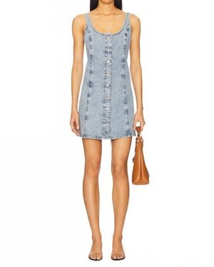 FRAME Mini Shift Dress - Blue