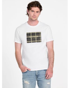 Guess Camden Tweed Logo Tee - White