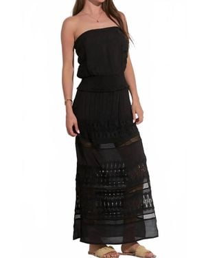 Elan Athena Strapless Midi Dress - Black