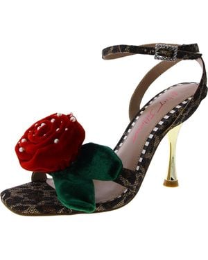 Betsey Johnson Carlos Metallic Square Toe Pumps - Brown