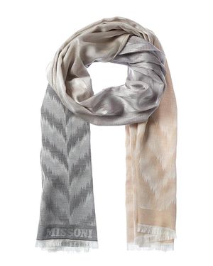 Missoni Silk-Blend Scarf - Gray