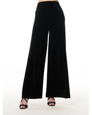 EMILY SHALANT Stretch Velvet Pants - Black