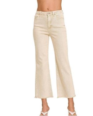 Zenana Morgan Cropped Jeans - Natural