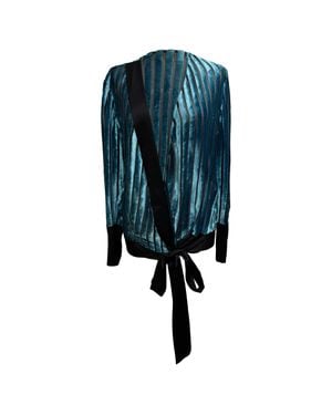 Diane von Furstenberg Cross Over Blouse - Blue