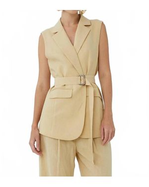 JS71 Jordana Vest Top - Natural