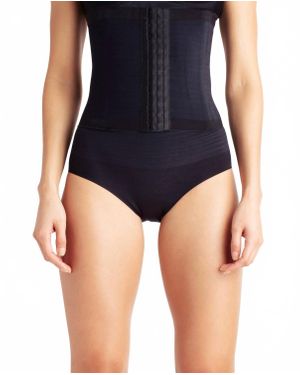 Nicole Miller Variegated Stripe Laser Waist Cincher - Blue