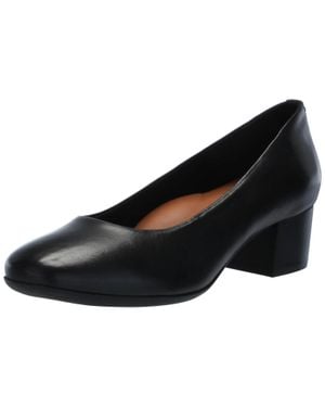 Softwalk Lynn Pump Leather Arch Support Block Heel Zogg3537 - Black