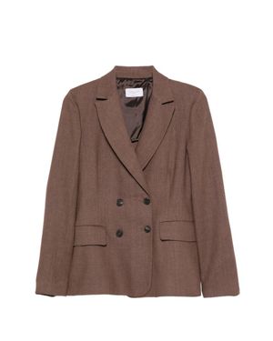 Via Masini 80 Linen Jacket - Brown