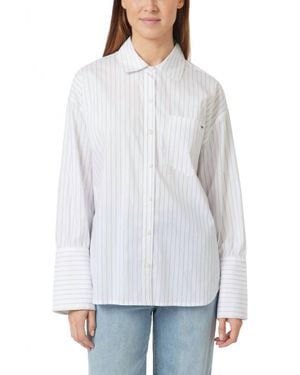 Habitual Oversized Striped Poplin Shirt - White