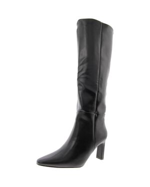 New York & Company Zipper Manmade Knee-High Boots - Black