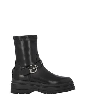 Pinko Ankle Boots With Buckle And Sturdy Sole - Black