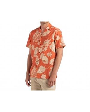 Banks Journal Vibes Short Sleeve Woven Shirt - Orange