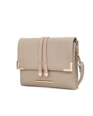 MKF Valeska Crossbody Handbag Purse Multi Compartments By Mia K - Natural