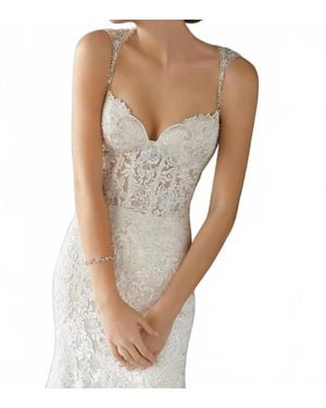 Mori Lee Beaded And Embroidered Shoulder Coverlet - White