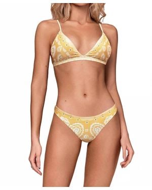 Ola Azul Ariel Oasis Bikini Bottom - Yellow