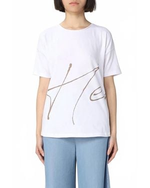 Herno Logo Print Stretch T-Shirt - White