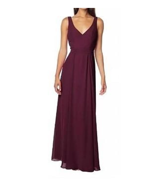 Bill Levkoff Chiffon Sleeveless Bridesmaid Gown - Purple