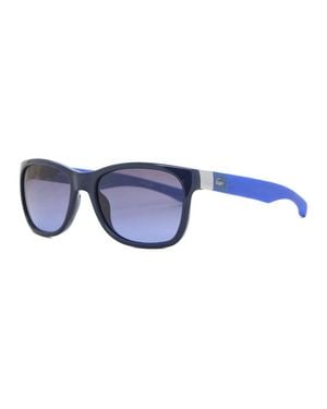 Lacoste Sunglasses Rectangle Full Rim, Frame And Smoke Lens L662S424 - Blue