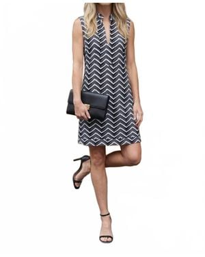 Jude Connally Kristen Mod Chevron Dress - Blue