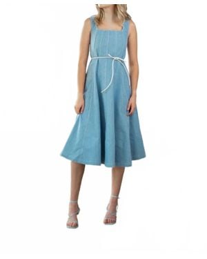 Never A Wallflower Ashley Midi Dress - Blue