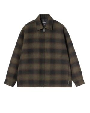 Carhartt Cypress Alton Checked Twill Zip Jacket - Gray